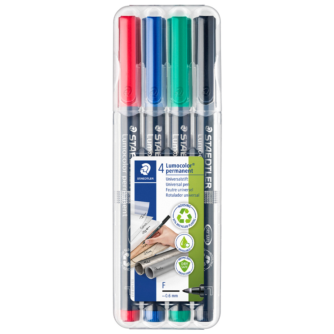 Staedtler 4-pack Lumocolor permanent Fine