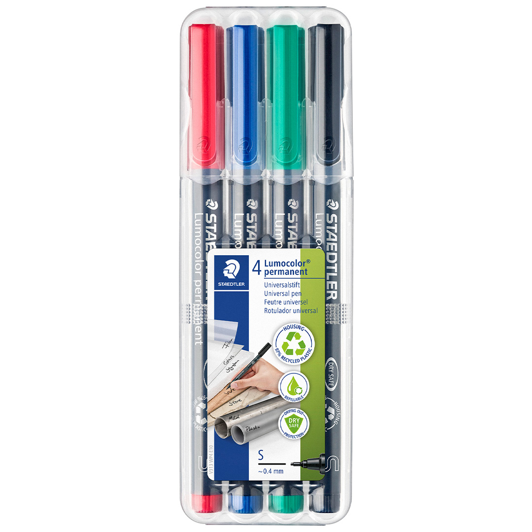 Staedtler 4-pack Lumocolor permanent Superfine