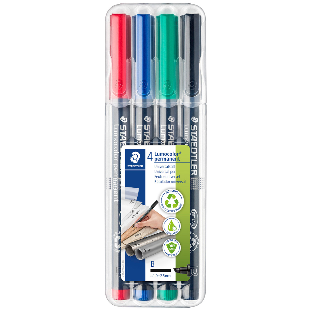 Staedtler 4-pack Lumocolor permanent Broad