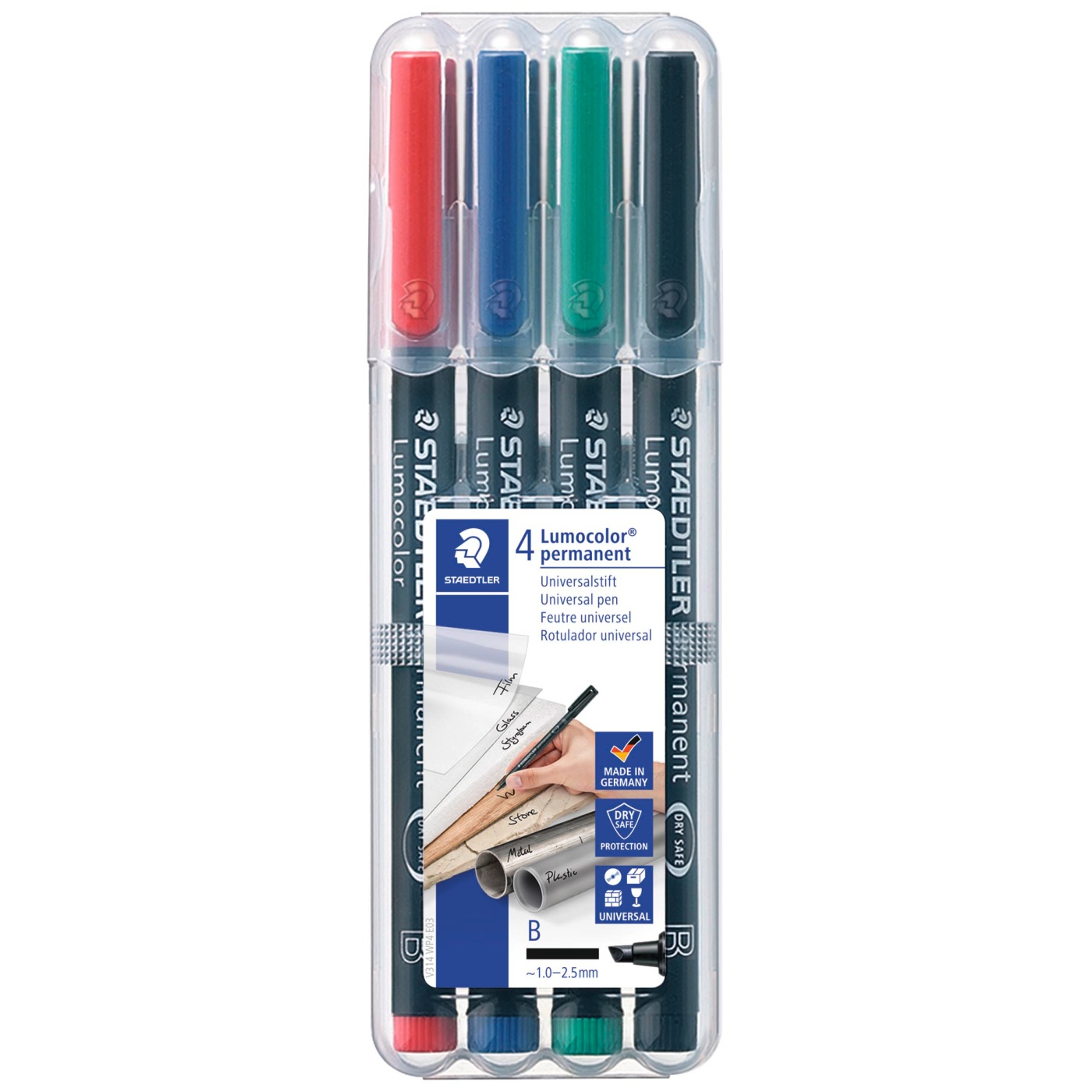 4-pack Lumocolor permanent Broad i gruppen Pennor / Märkning och kontor / Märkpennor hos Pen Store (110982)