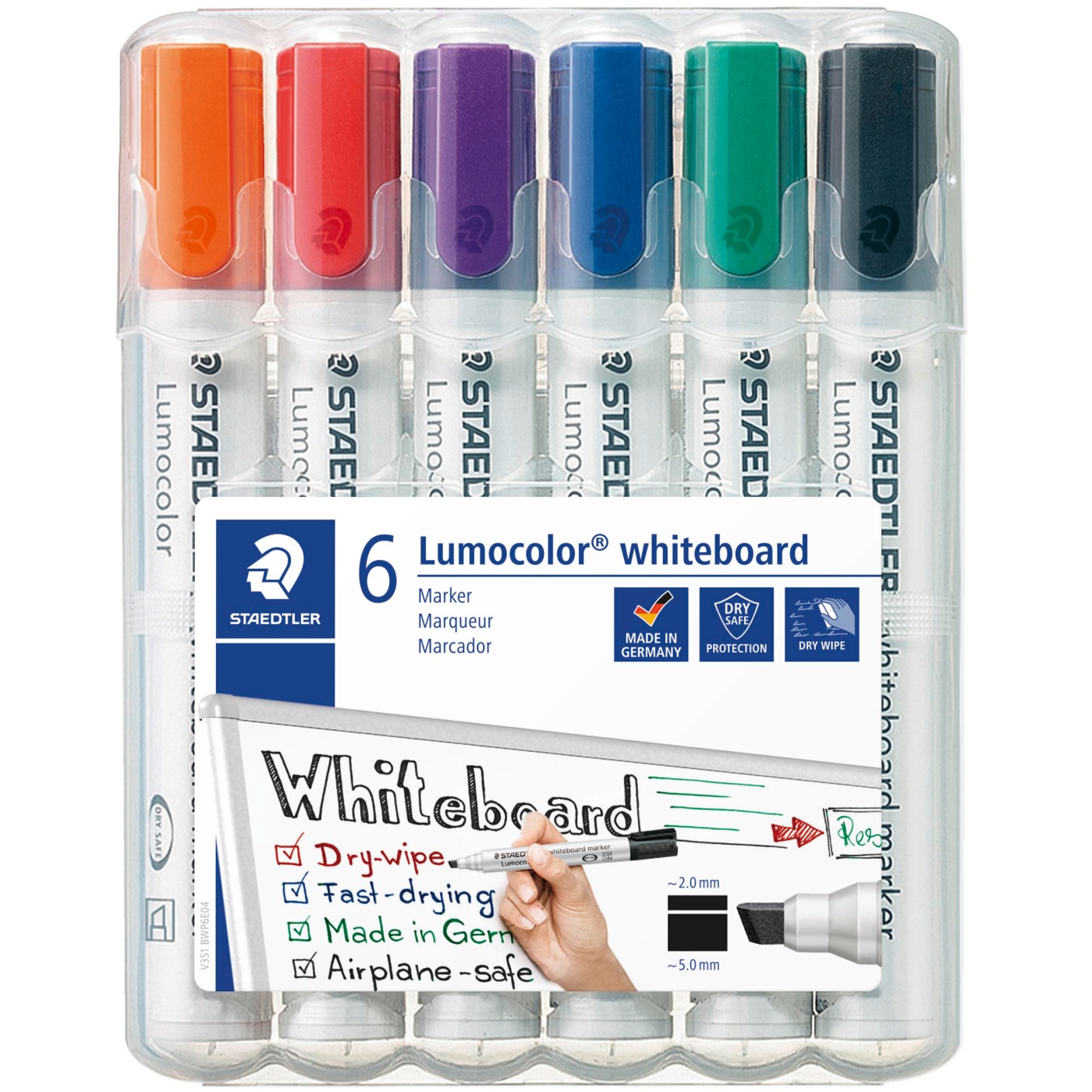 6-pack Lumocolor Whiteboard Chisel i gruppen Pennor / Märkning och kontor / Whiteboardpennor hos Pen Store (111002)