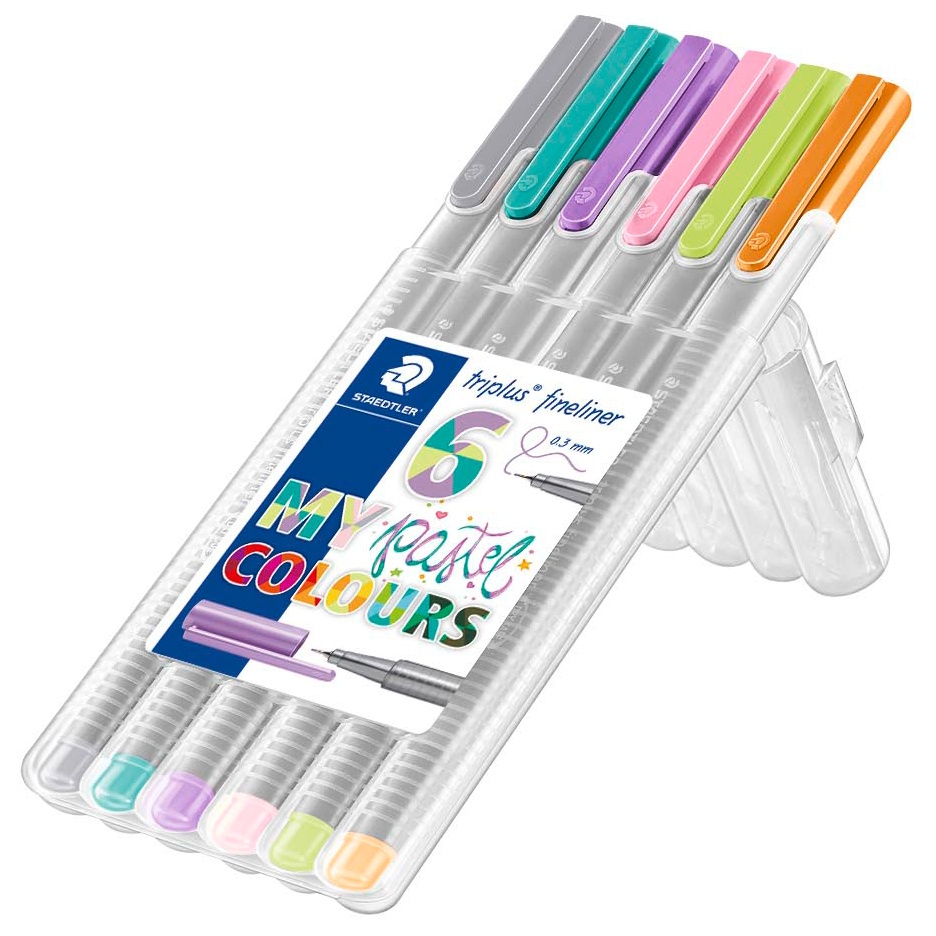 Triplus Fineliner Pastel 6-pack i gruppen Pennor / Konstnärspennor / Tuschpennor hos Pen Store (111020)