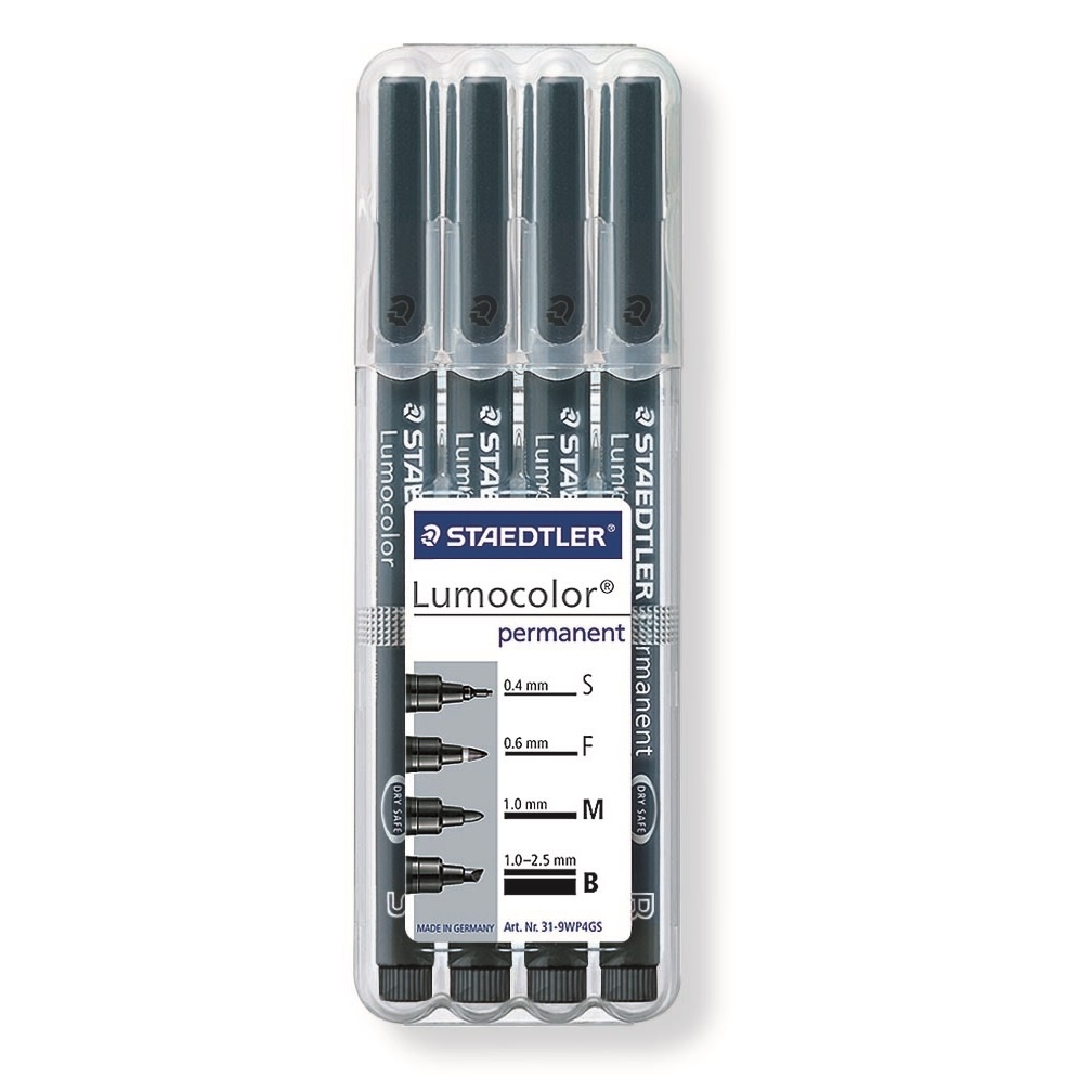 4-pack Lumocolor permanent i gruppen Pennor / Märkning och kontor / Märkpennor hos Pen Store (111029)