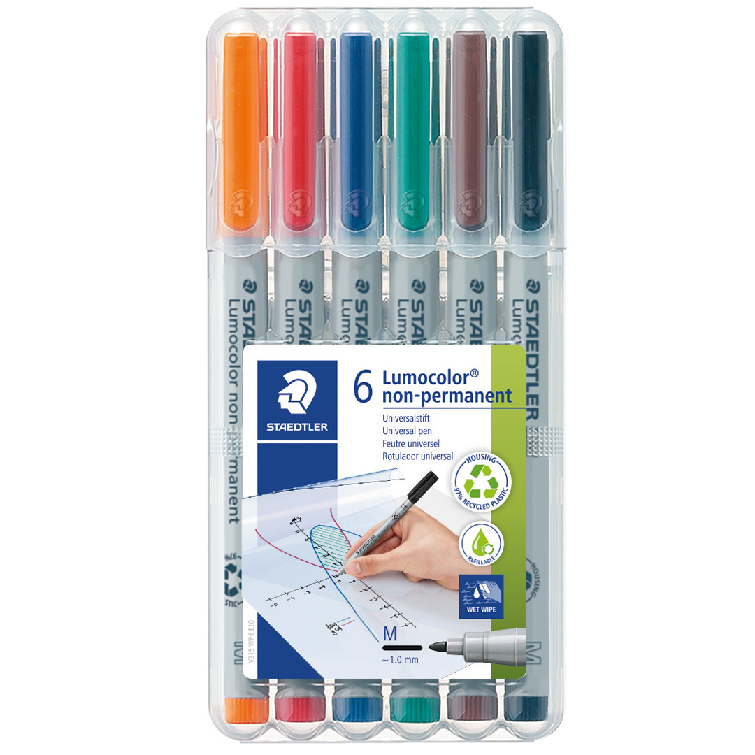 Staedtler 6-pack Lumocolor Non-permanent Medium