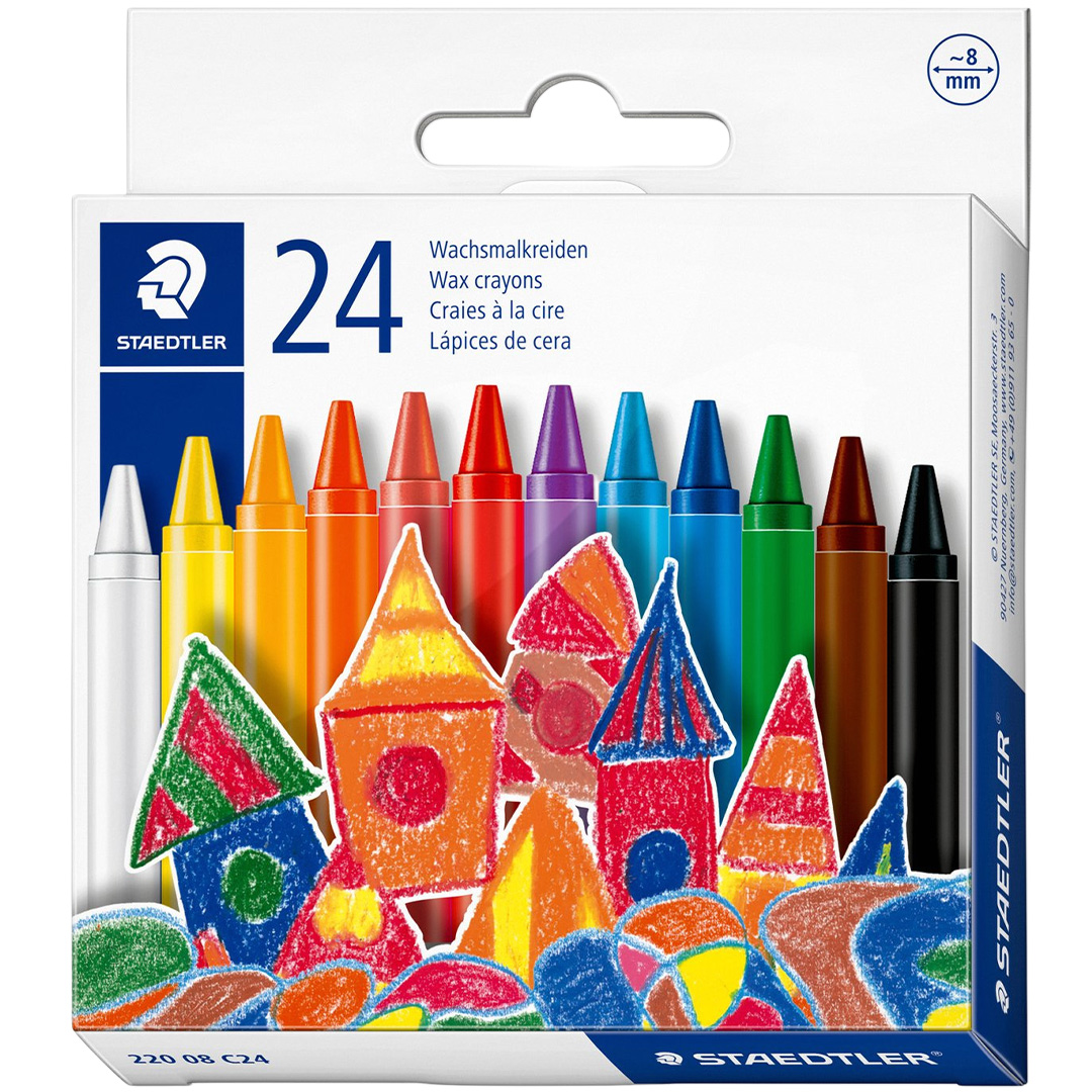 Staedtler Vaxkritor 24-set | Pennor - Konstnärspennor - Akvarellpennor | HobbyPyssel