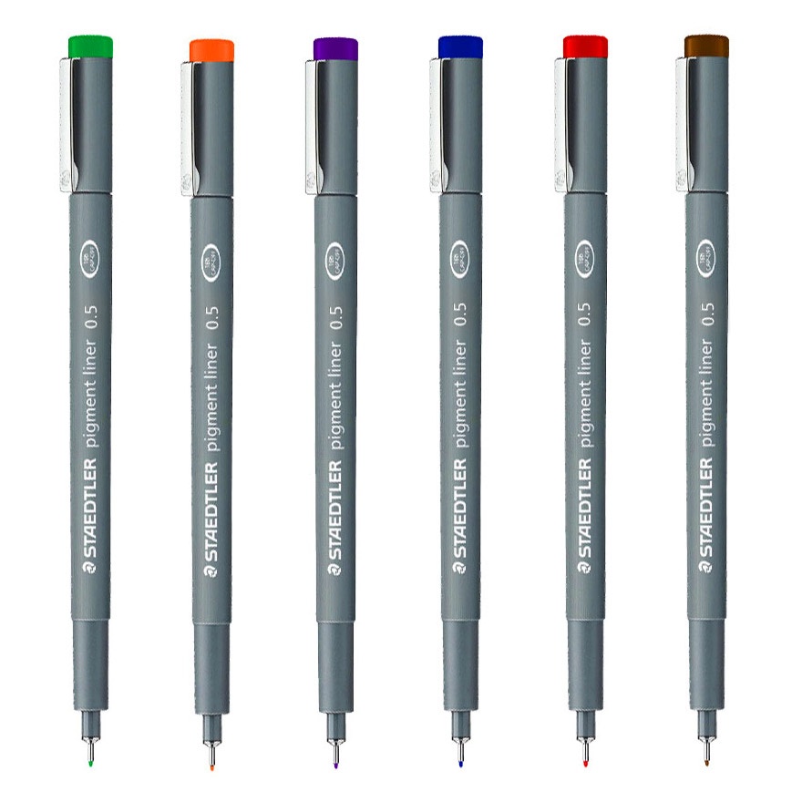 Staedtler 308 05-9 Pigment Liner Pen Black (0.5mm)