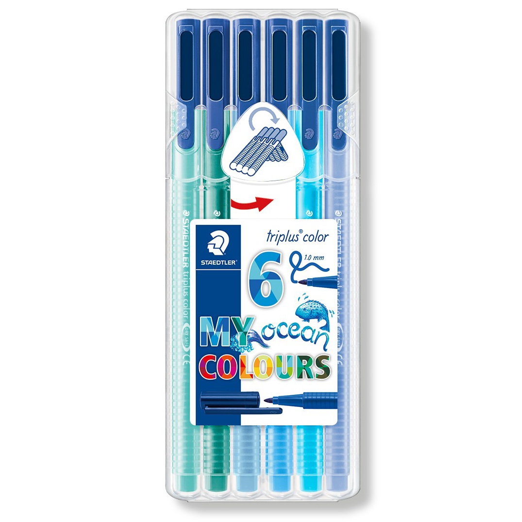 Triplus Color Ocean 6-pack i gruppen Pennor / Skriva / Fineliners hos Pen Store (111238)