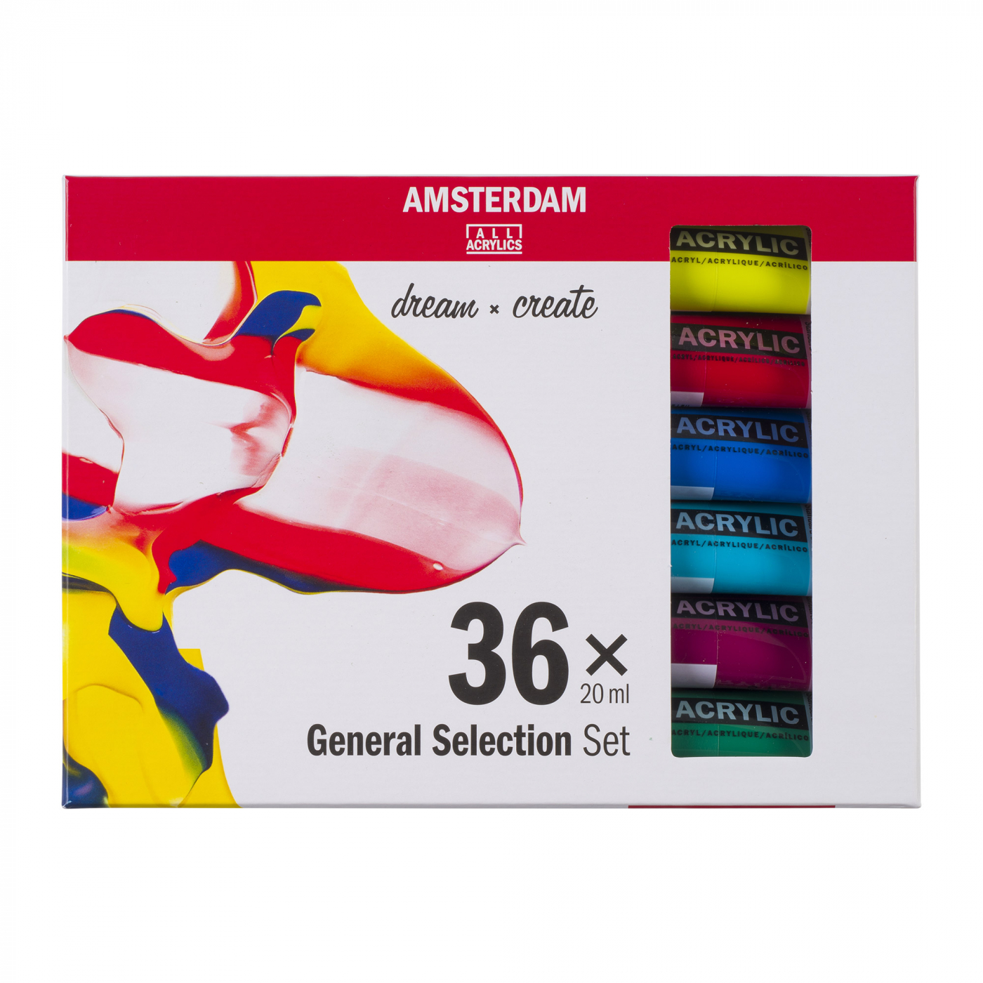 Akrylfärg Standard Set 36 x 20 ml i gruppen Konstnärsmaterial / Färger / Akrylfärg hos Pen Store (111759)