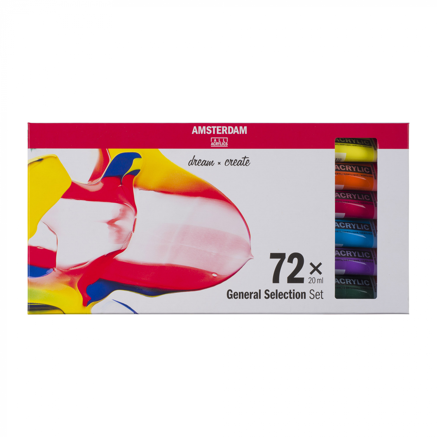 Akrylfärg Standard Set 72 x 20 ml i gruppen Konstnärsmaterial / Färger / Akrylfärg hos Pen Store (111761)