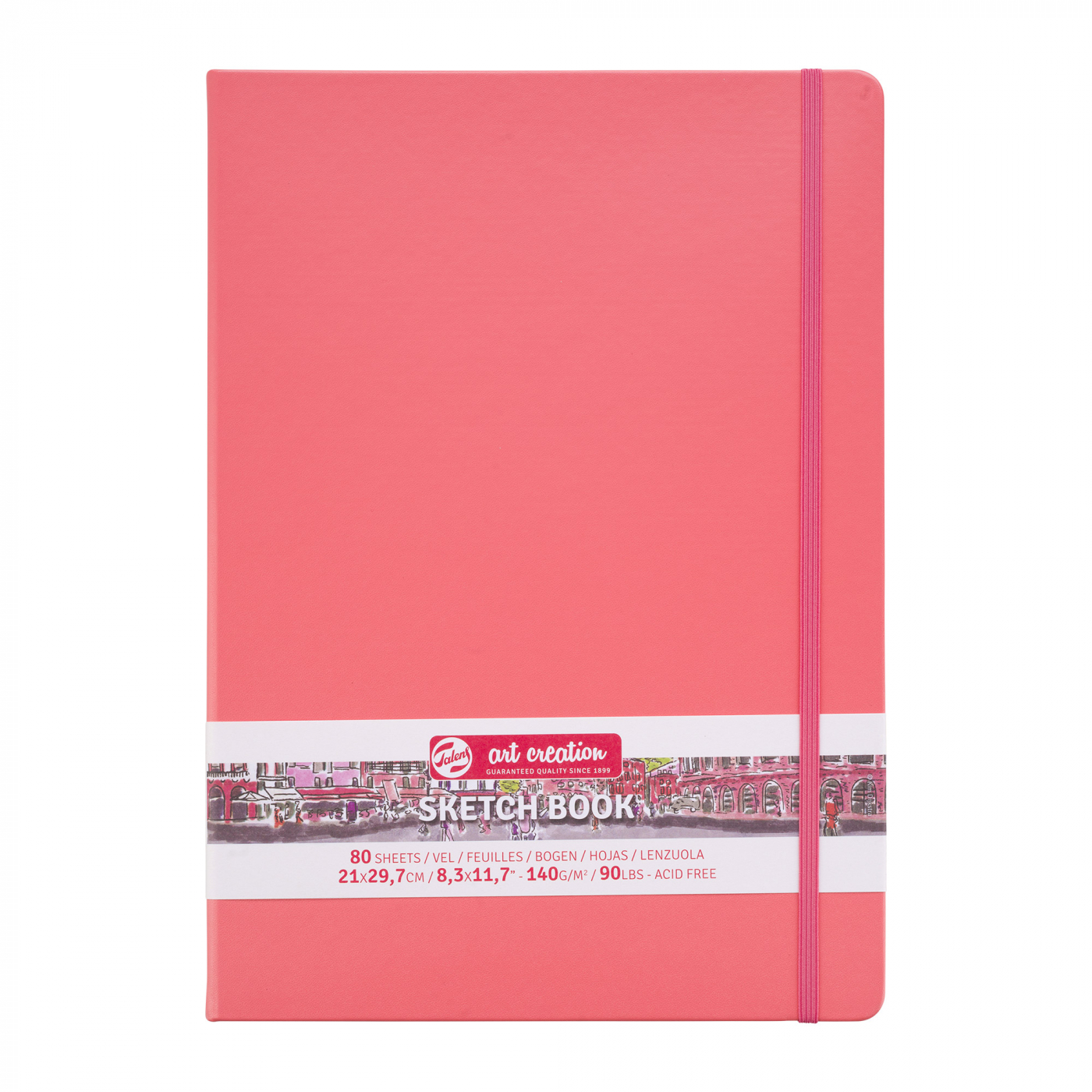 Sketchbook A4 Coral Red i gruppen Papper & Block / Konstnärsblock / Skissböcker hos Pen Store (111765)