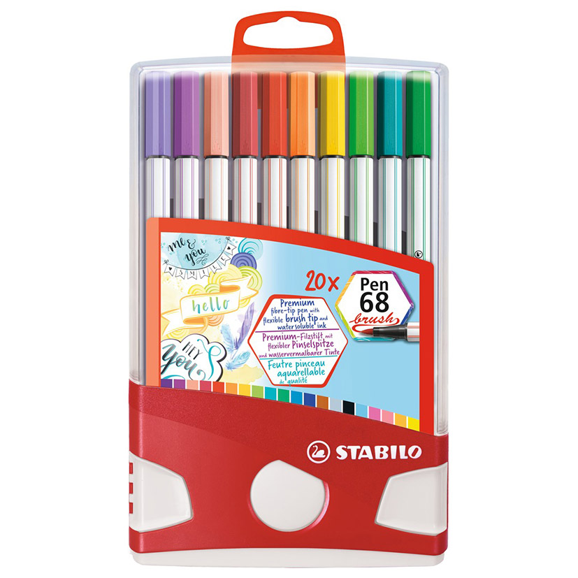 Stylo-feutre Pen 68 Brush - ColorParade STABILO Lot de 20