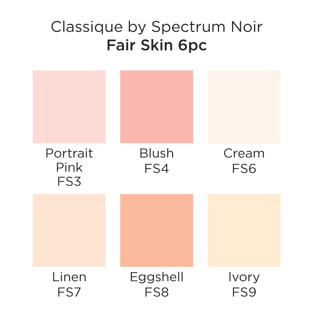 Classic Marker 6-set Fair Skin i gruppen Pennor / Konstnärspennor / Illustrationsmarkers hos Pen Store (111813)