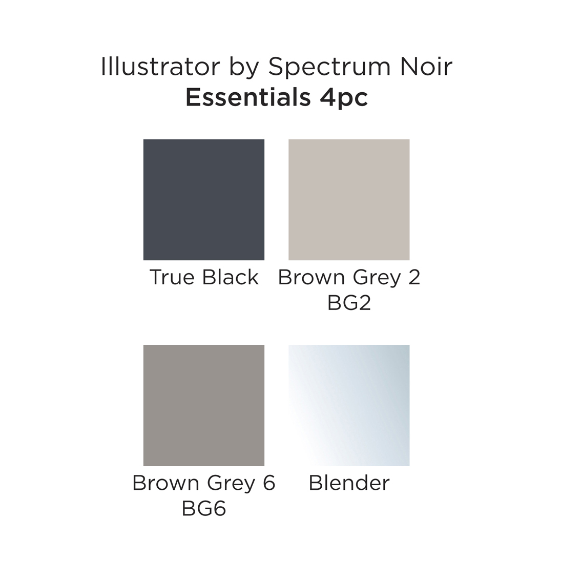 Illustrator Marker 4-set Essentials i gruppen Pennor / Konstnärspennor / Illustrationsmarkers hos Pen Store (111881)