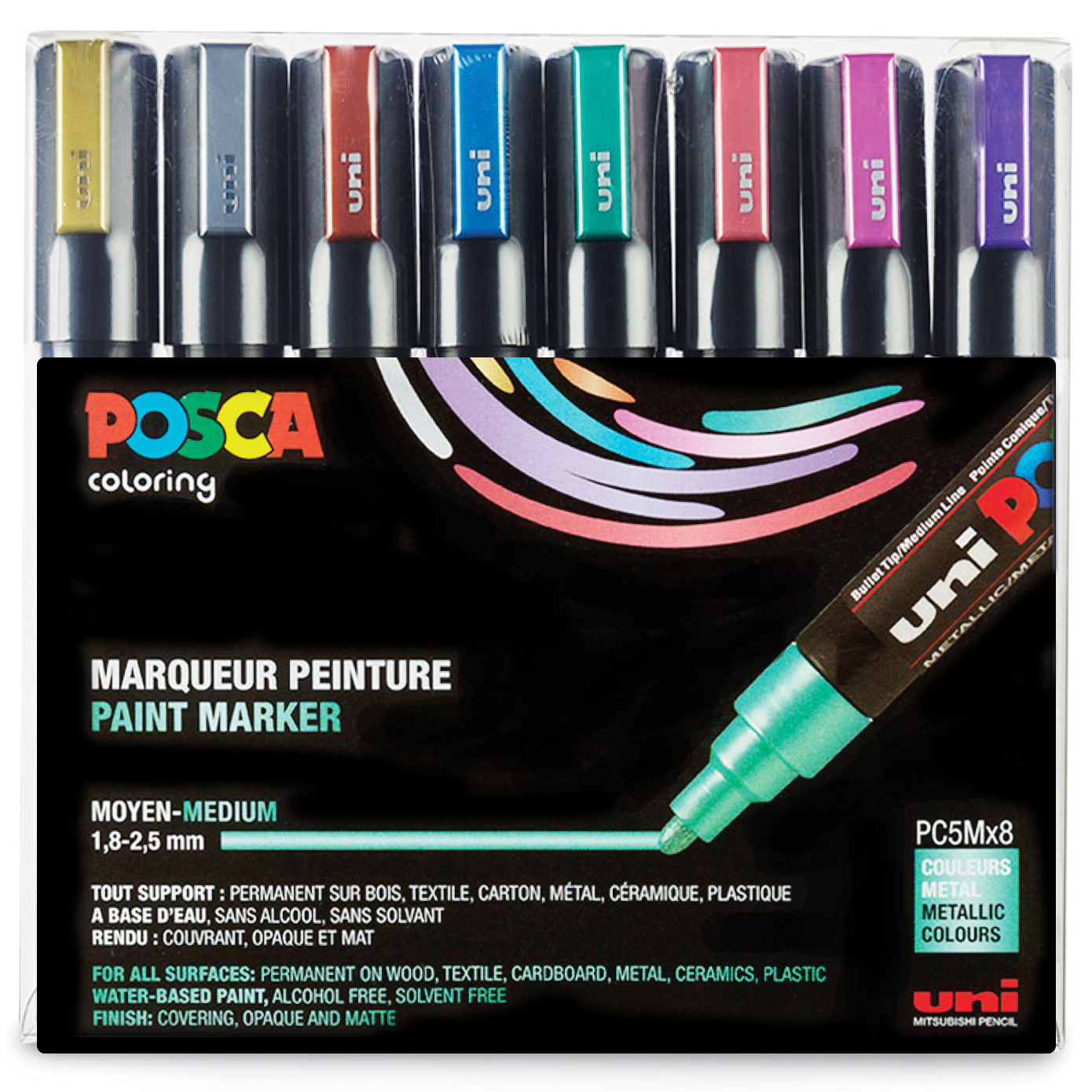 Posca Posca PC-5M Metallic 8-set