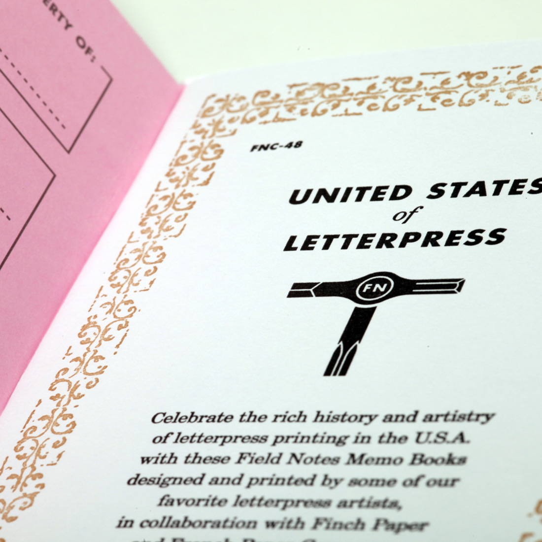 United States of Letterpress A 3-Pack i gruppen Papper & Block / Skriva och anteckna / Skrivblock och häften hos Pen Store (125129)