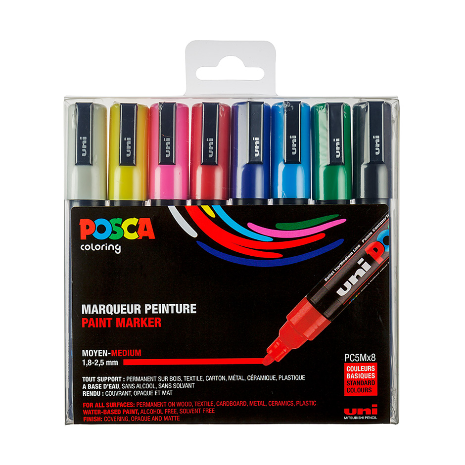 Posca Posca PC-5M Standard Tones 8-set