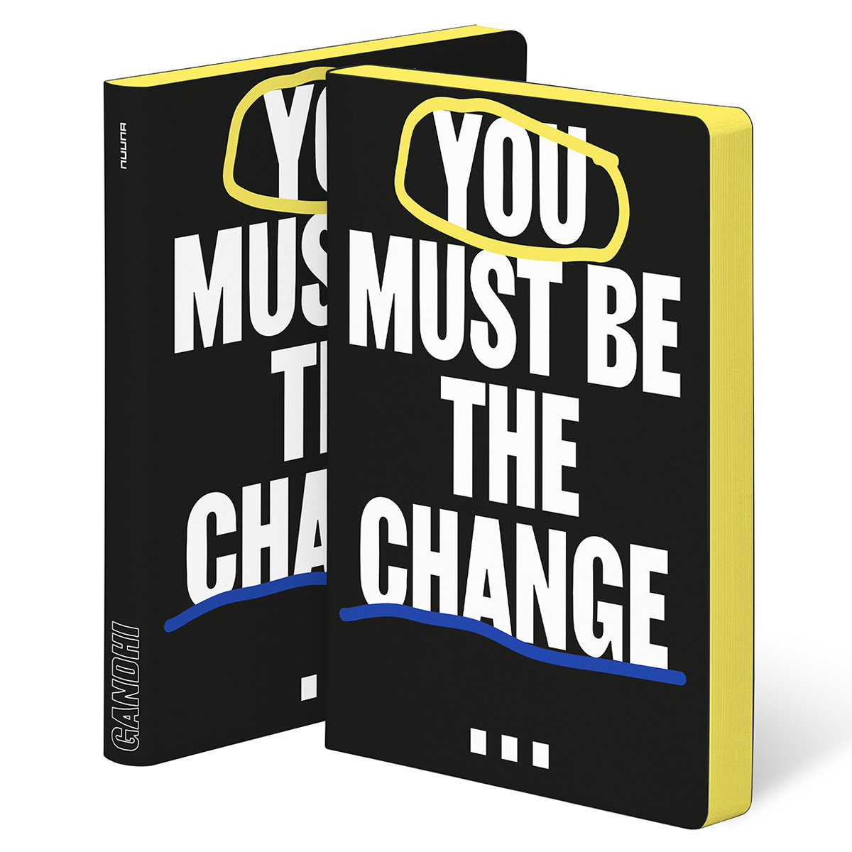 Notebook Graphic L - You Must Be The Change i gruppen Papper & Block / Skriva och anteckna / Anteckningsböcker hos Pen Store (125440)