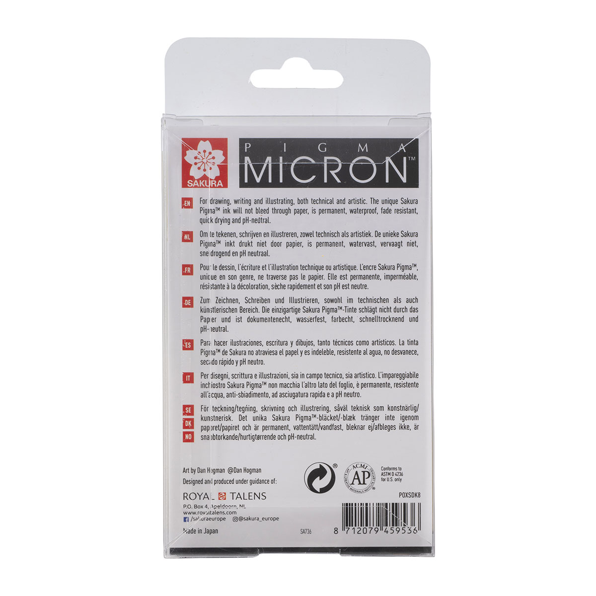 Pigma Micron 8-set Black i gruppen Pennor / Produktserier / Pigma Micron hos Pen Store (125573)