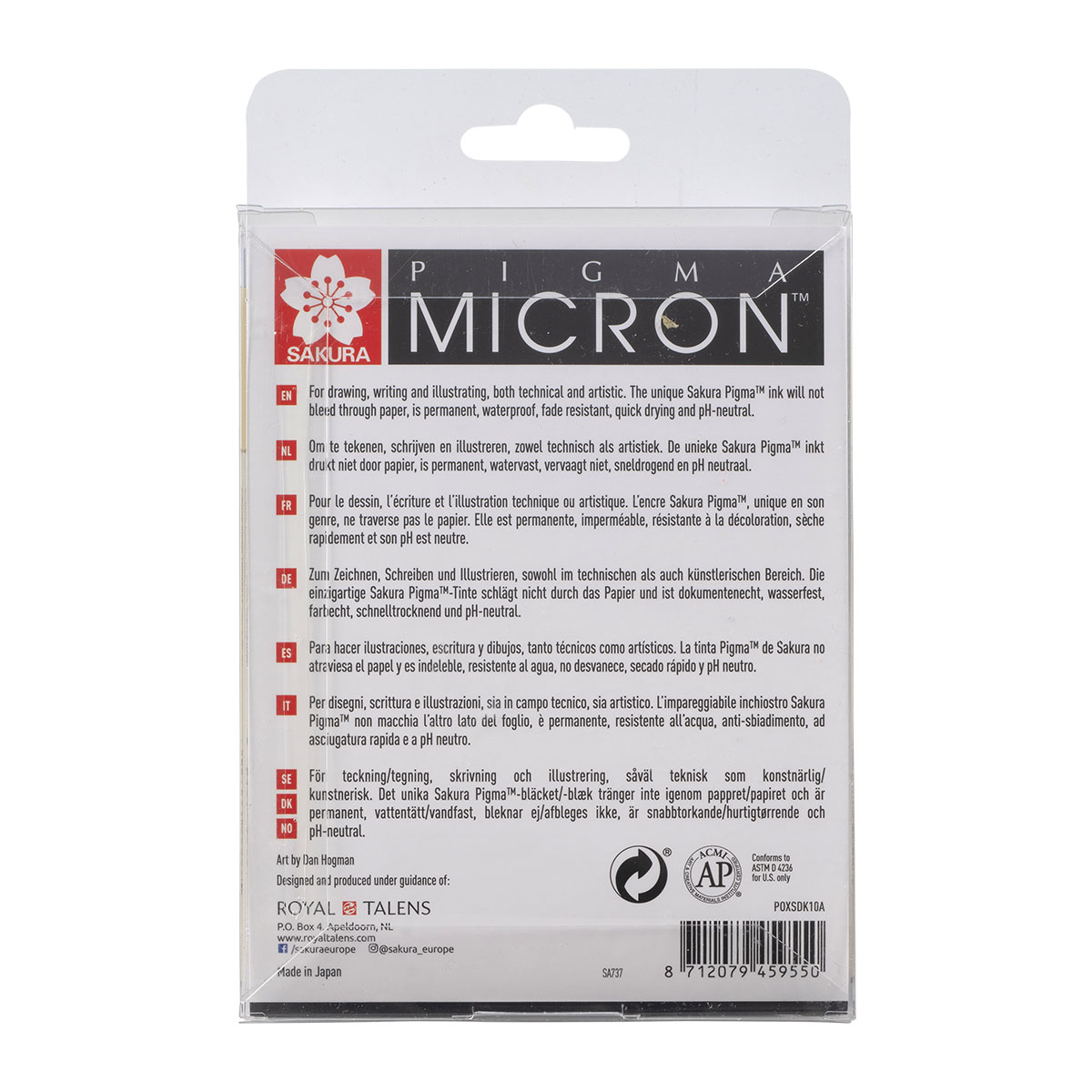 Pigma Micron 10-set Black i gruppen Pennor / Produktserier / Pigma Micron hos Pen Store (125574)