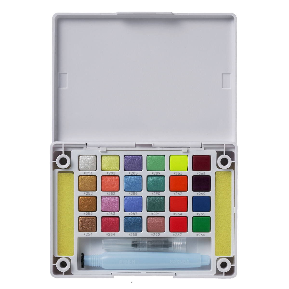 Koi Målarset Metall Water Colors Sketch Box 24 + Pensel i gruppen Konstnärsmaterial / Färger / Akvarellfärg hos Pen Store (125613)