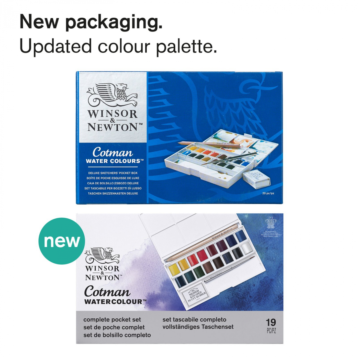 Cotman Akvarellset Deluxe Sketchers Pocket Box i gruppen Konstnärsmaterial / Färger / Akvarellfärg hos Pen Store (125826)