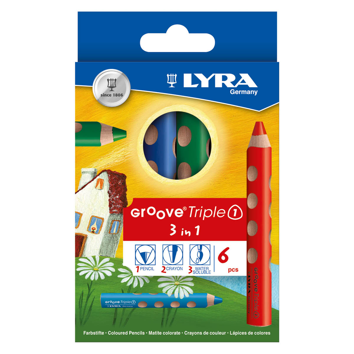 Lyra Groove TripleOne Färgpennor 6-pack