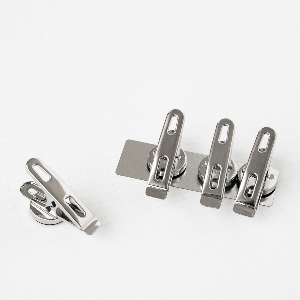 Clips Magnet Silver 4-pack i gruppen Skapande & Hobby / Hobbytillbehör / Hemmakontor  hos Pen Store (126449)