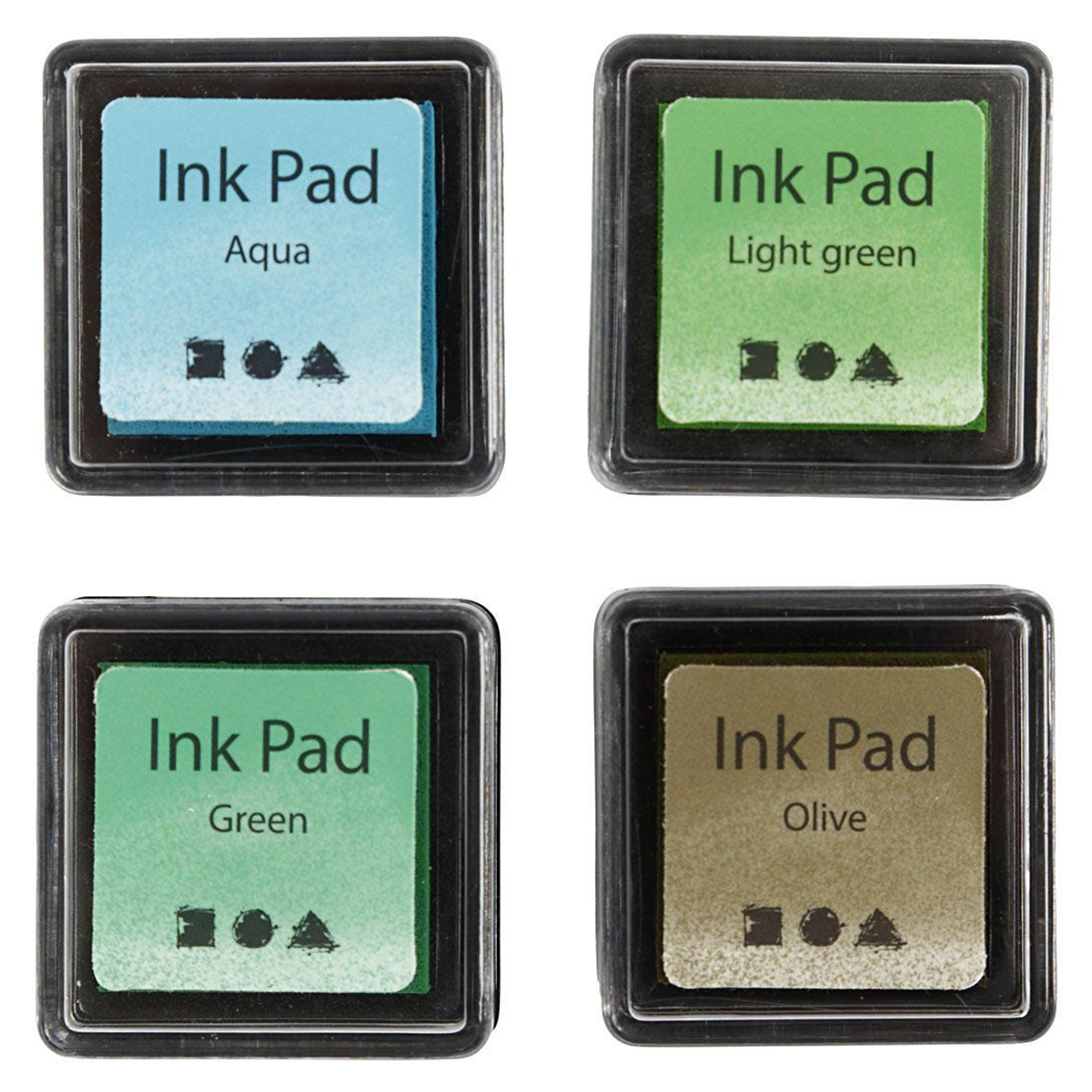 Creativ Company Stämpeldyna 4-pack Grön Ljusgrön