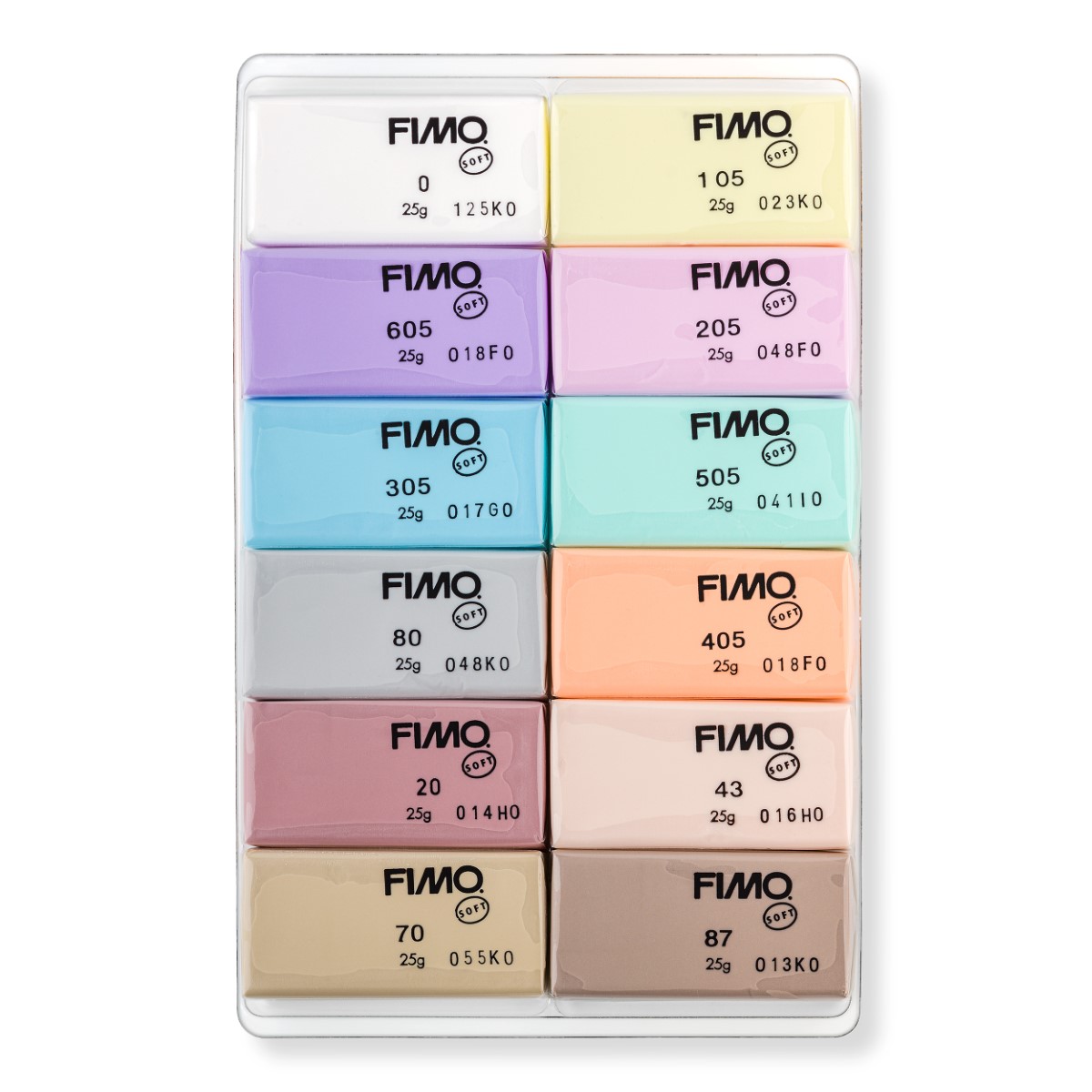 FIMO Soft Modellera 12 x 25 g Pastel colours i gruppen Skapande & Hobby / Skapa / Modellera hos Pen Store (126651)