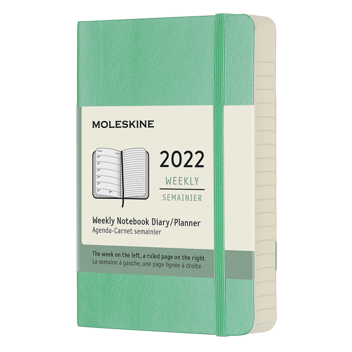 Kalender 2022 Weekly Soft Cover Note Pocket Green i gruppen Papper & Block / Kalendrar och almanackor / 12-månaderskalendrar hos Pen Store (126661)