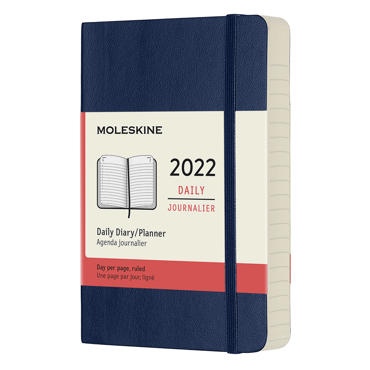 Kalender 2022 Daily Soft Cover Pocket Blue i gruppen Papper & Block / Kalendrar och almanackor / 12-månaderskalendrar hos Pen Store (126711)