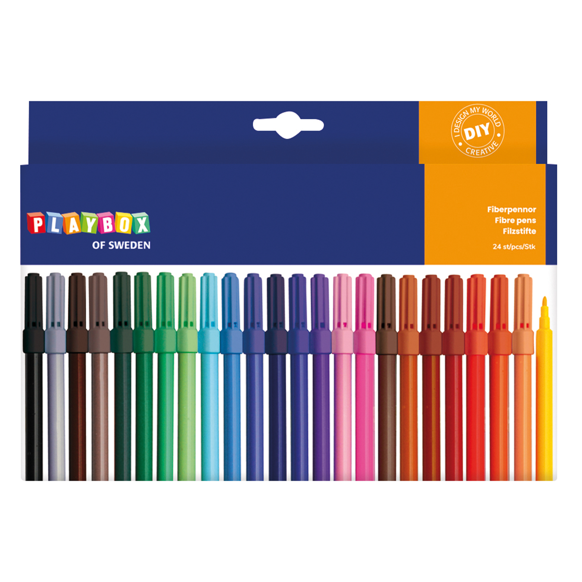 Playbox Fiberpennor Smal 24-set