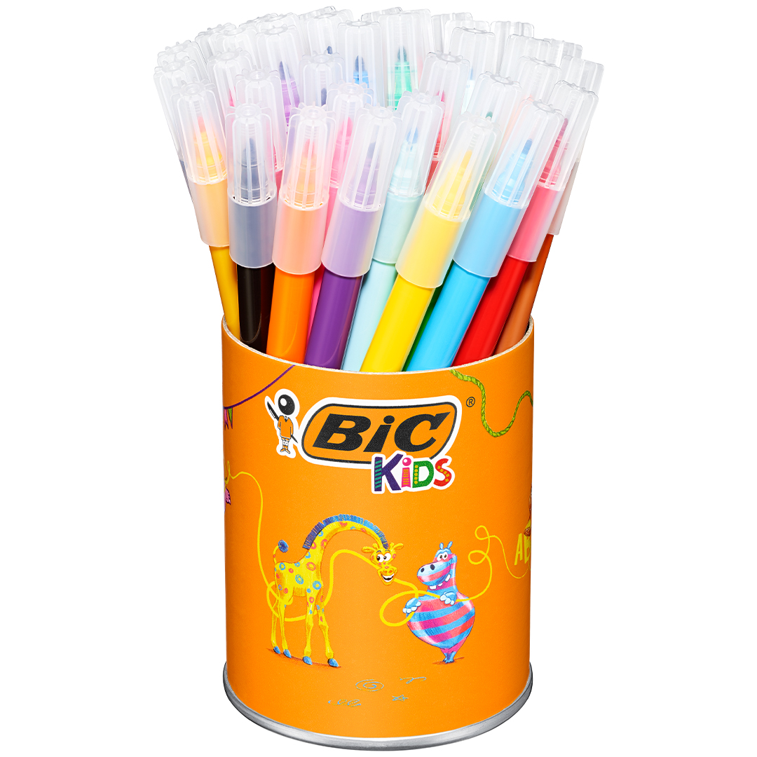 BIC Kids Visa Plastic Pot Tuschpennor 36-set