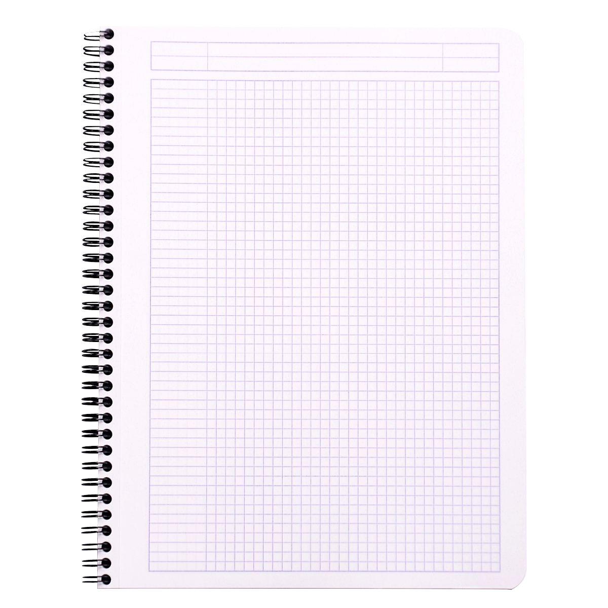 Notebook Spiral Vit A4 Rutat i gruppen Papper & Block / Skriva och anteckna / Skrivblock och häften hos Pen Store (127147)