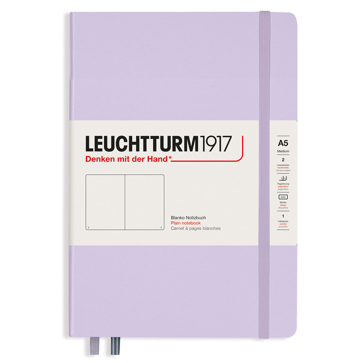 Notebook A5 Medium Lilac i gruppen Papper & Block / Skriva och anteckna / Anteckningsböcker hos Pen Store (127319_r)