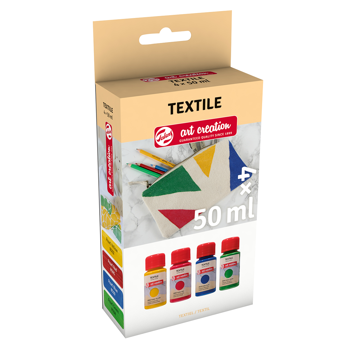 Textilfärg Set 4 x 50 ml Pearl i gruppen Skapande & Hobby / Skapa / Textilfärg och textilpennor hos Pen Store (127586)