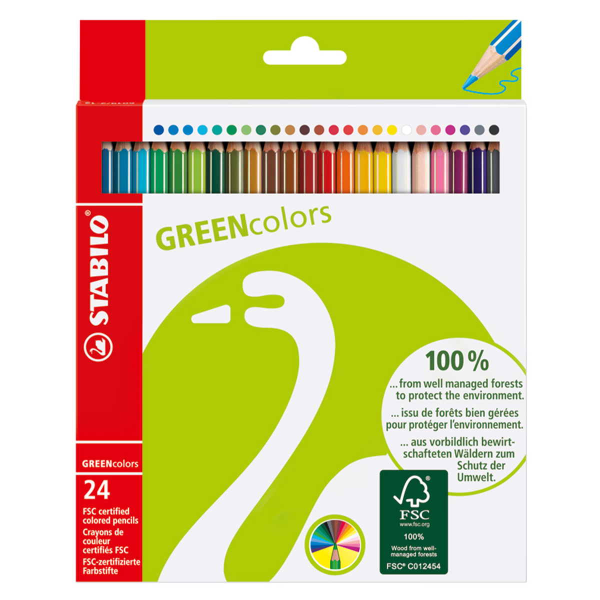 GreenColors Färgpennor 24-pack i gruppen Pennor / Konstnärspennor / Färgpennor hos Pen Store (127804)