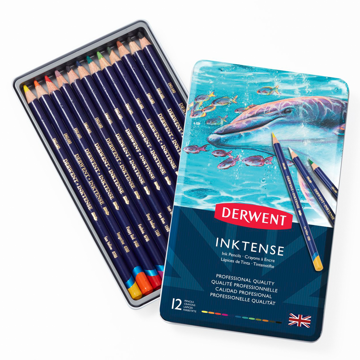 Derwent Inktense Akvarellpennor 12-set