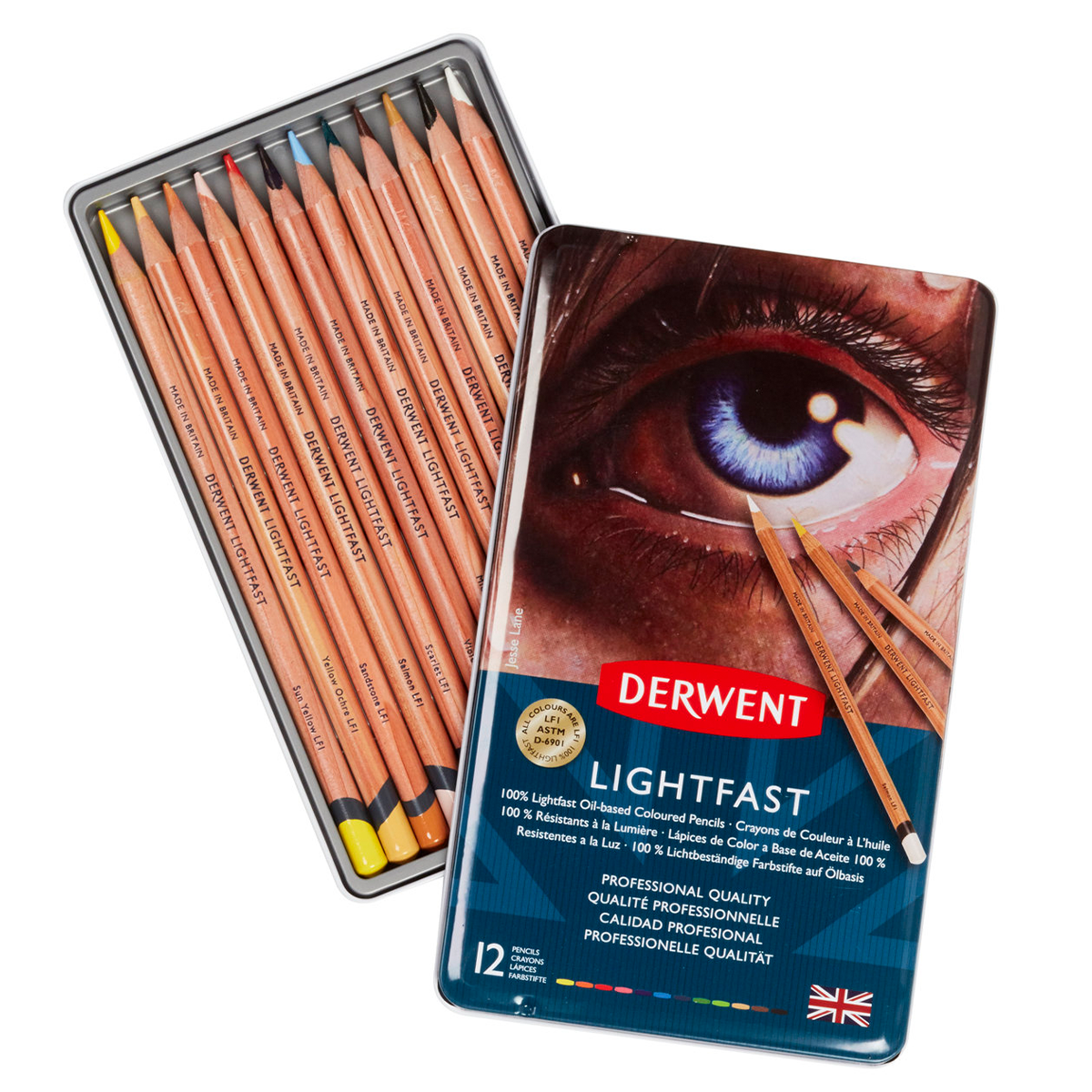 Derwent Lightfast Färgpennor 12-set