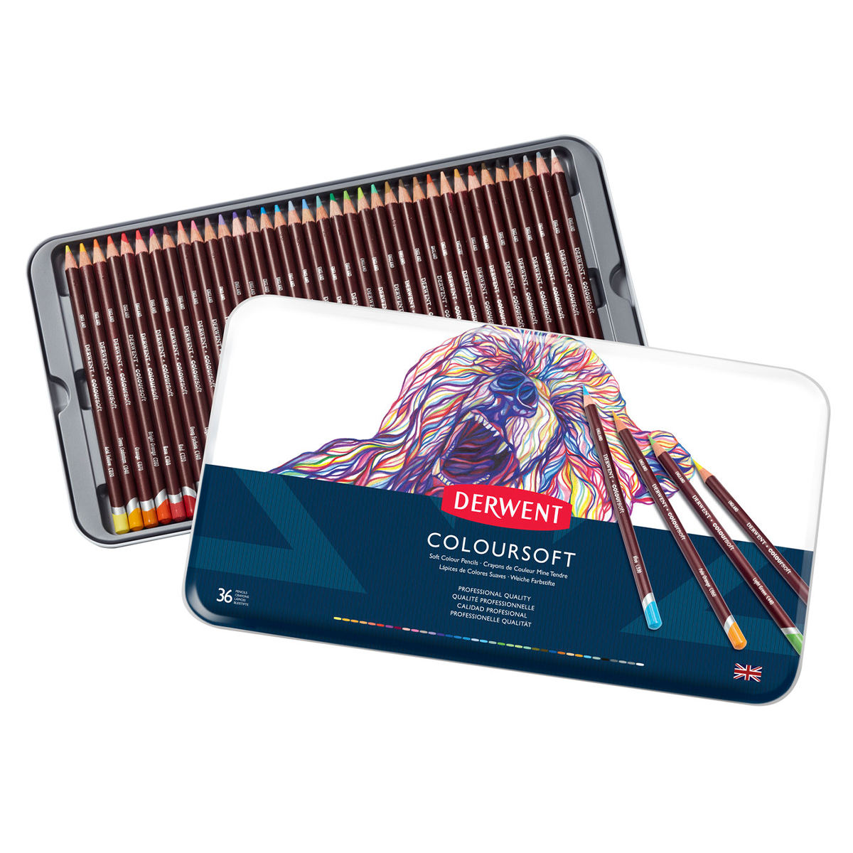 Derwent Coloursoft Färgpennor 36-set