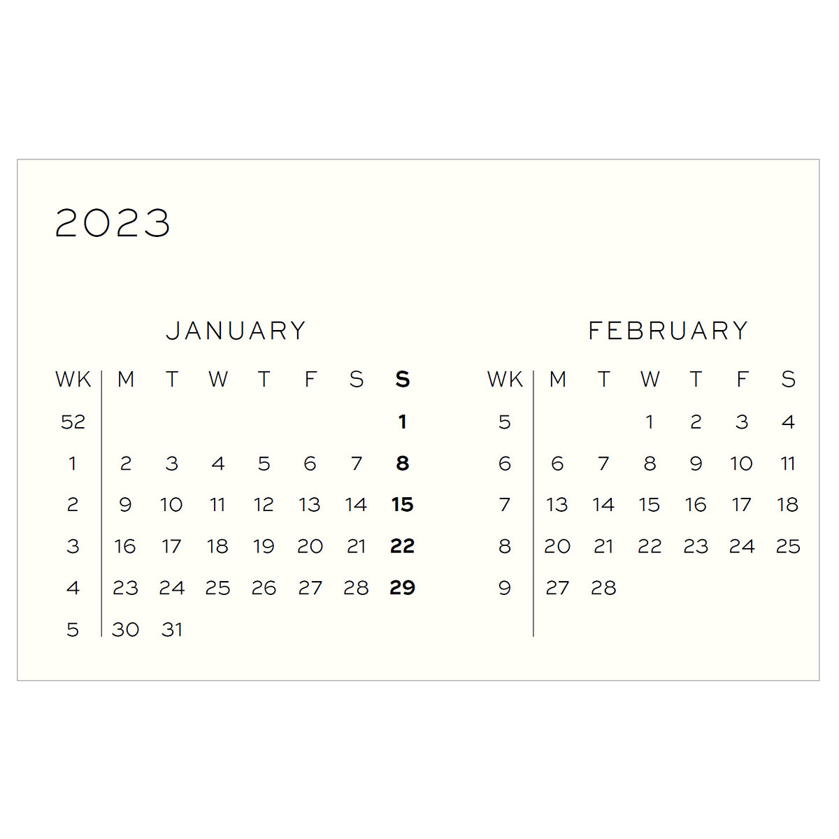 Kalender 2023 Weekly Notebook Hardcover A5 Pacific Green i gruppen Papper & Block / Kalendrar och almanackor / 12-månaderskalendrar hos Pen Store (128404)
