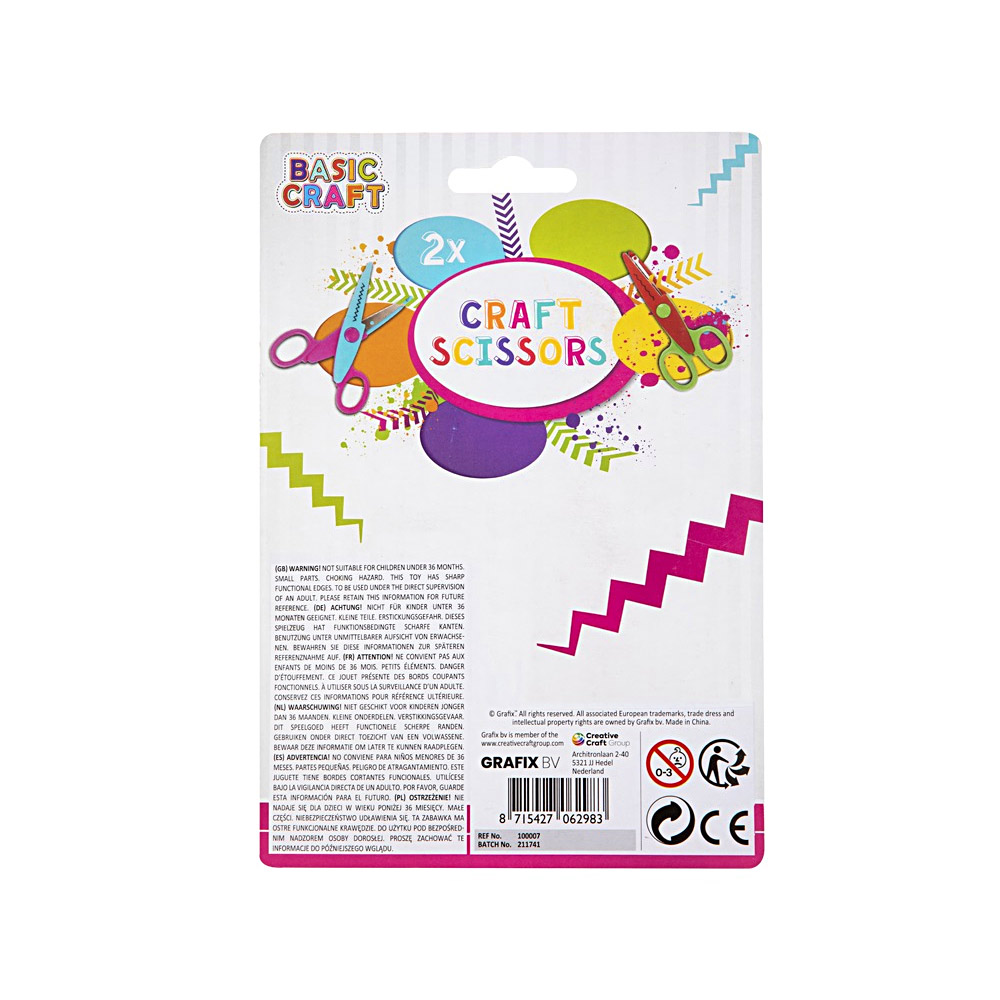 Mönstersaxar 2-pack i gruppen Kids / Barnpyssel och kreativitet / Barnsaxar hos Pen Store (128492)