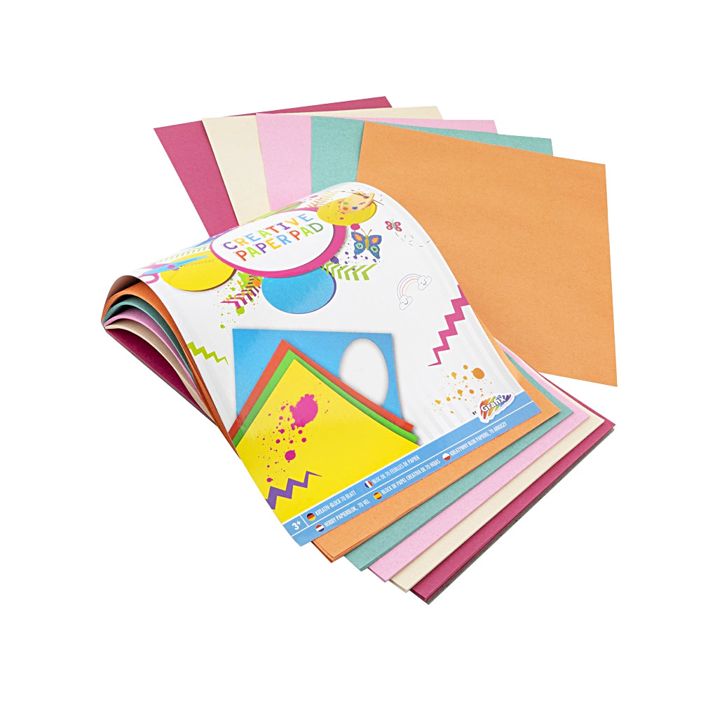 Färgat papper A4 70-pack i gruppen Kids / Barnpyssel och kreativitet / Pysselpapper och ritblock hos Pen Store (128494)