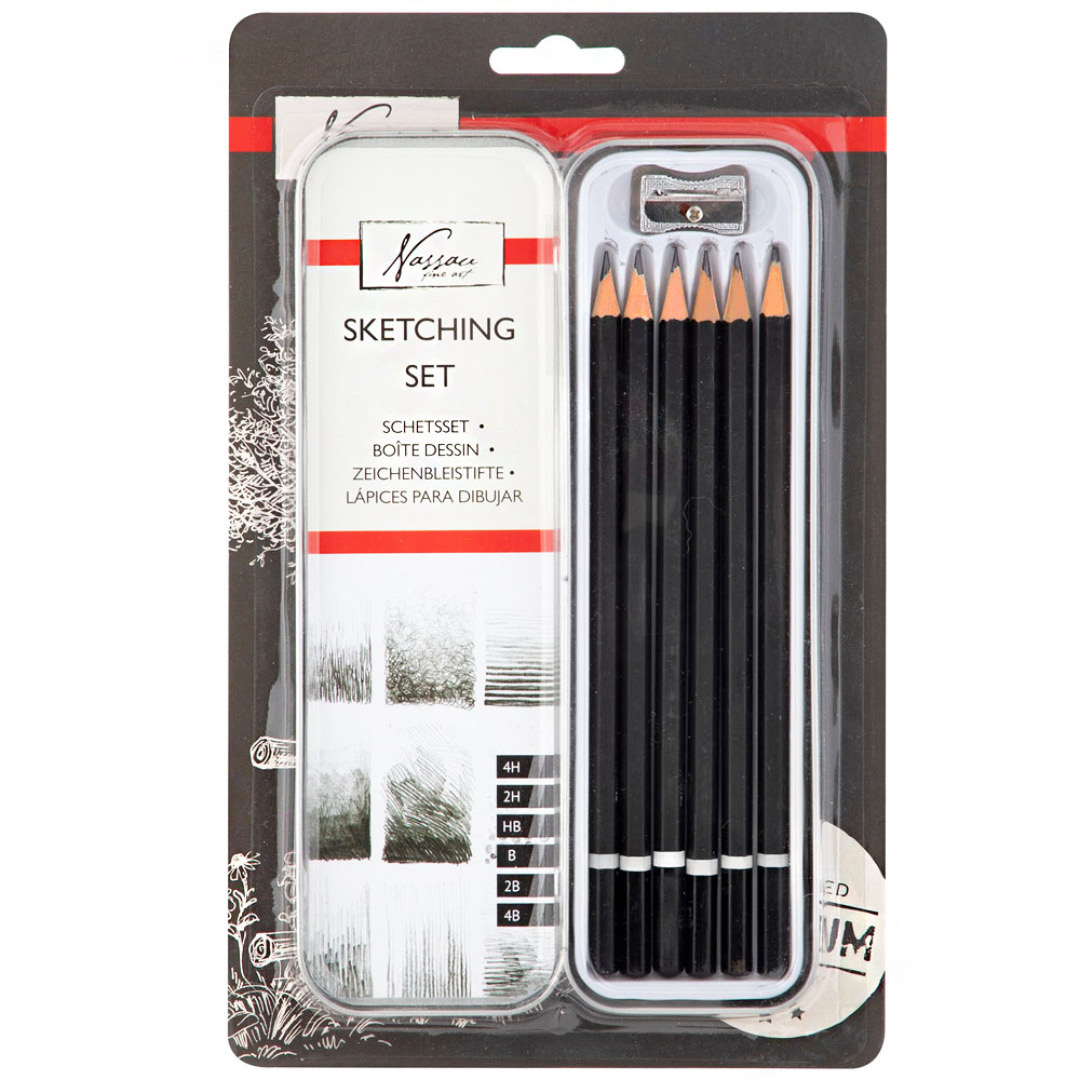Nassau Fine Art Skiss-set plåtask 7-set