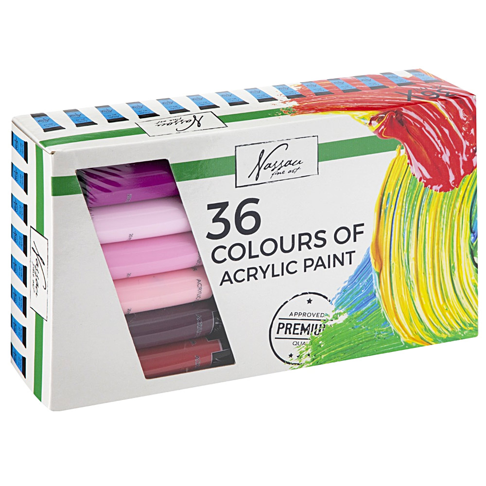 Nassau Fine Art Akrylfärg 20 ml 36-set