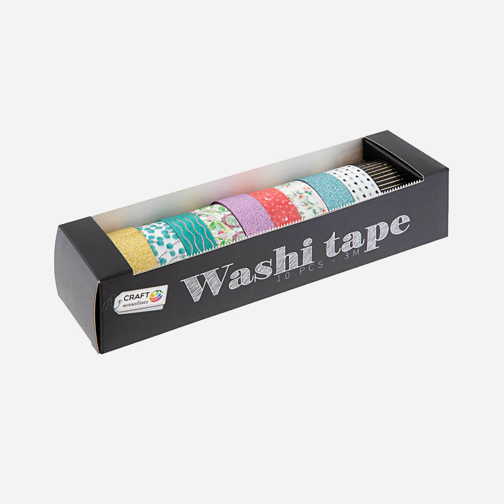 Washi-tejp 10-pack Foil & Glitter #2 i gruppen Skapande & Hobby / Hobbytillbehör / Tejp hos Pen Store (128585)