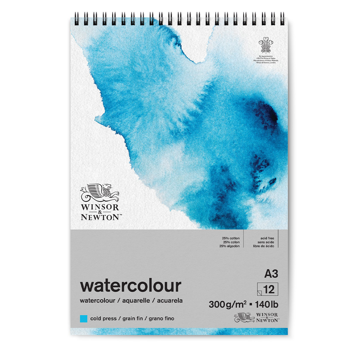 Winsor Newton Akvarellblock Spiral A3 300g