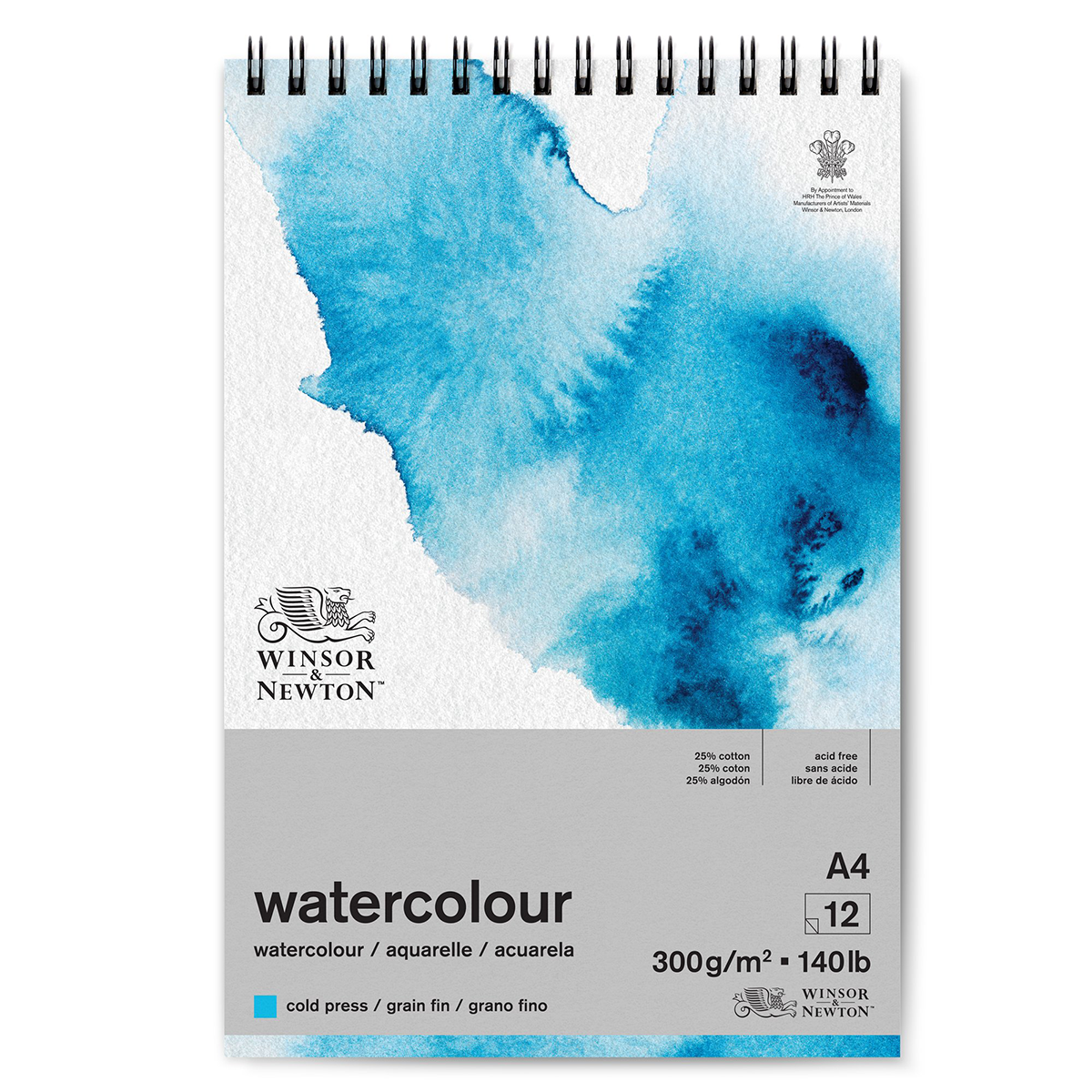 Winsor Newton Akvarellblock Spiral A4 300g