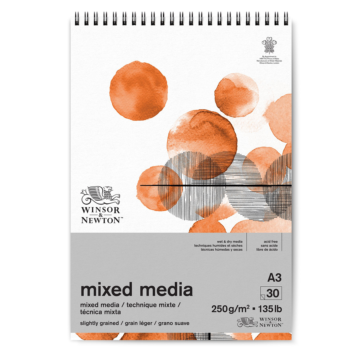 Mixed Media Spiralblock A3 250g i gruppen Papper & Block / Konstnärsblock / Mixed media-block hos Pen Store (128716)