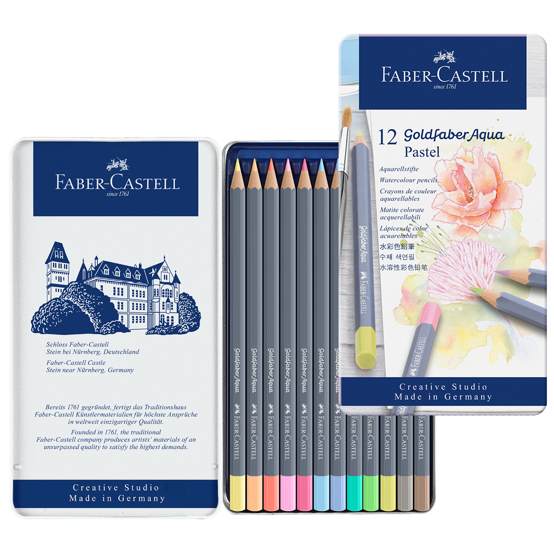 Faber-Castell Goldfaber Aqua Akvarellpennor 12-set Pastell | Pennor - Konstnärspennor - Akvarellpennor | Kontorsexperten
